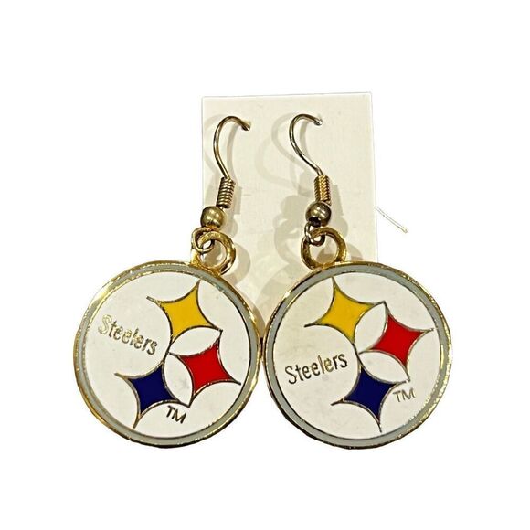 NFL Pittsburgh Steelers Team Earrings Logo Y2K - Picture 4 of 7